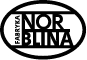 Logo Fabryki Norblina w czarnym owalnym kształcie, z nazwą fabryki na środku i słowem „FABRYKA” na boku.